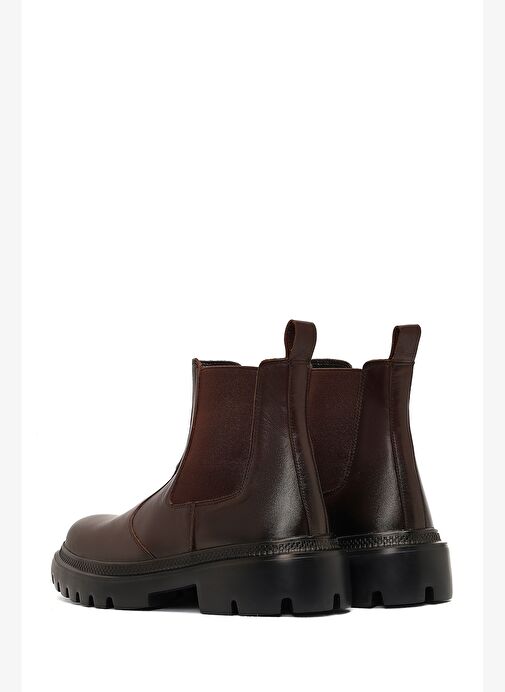 Erkek Kahverengi Deri Chelsea Bot 25WFD701818 - Görsel 7