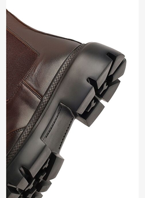 Erkek Kahverengi Deri Chelsea Bot 25WFD701818 - Görsel 9