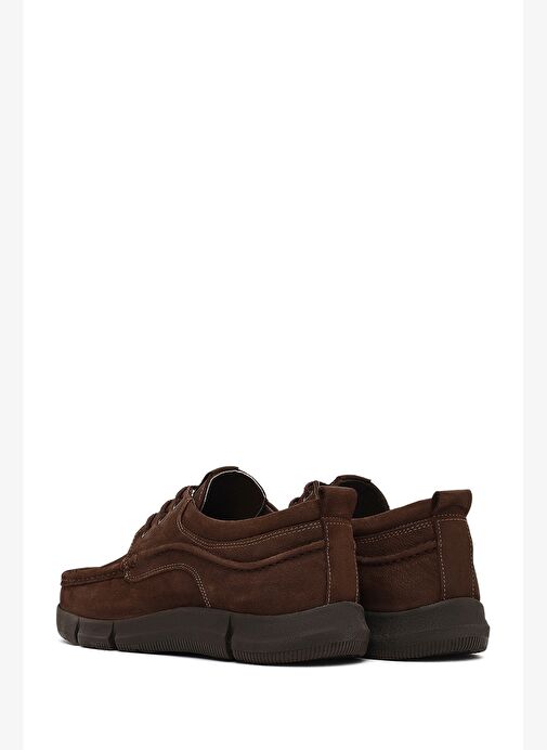 Erkek Kahverengi Bağcıklı Nubuk Deri Casual Ayakkabı 25WFD7101V3 - Görsel 6