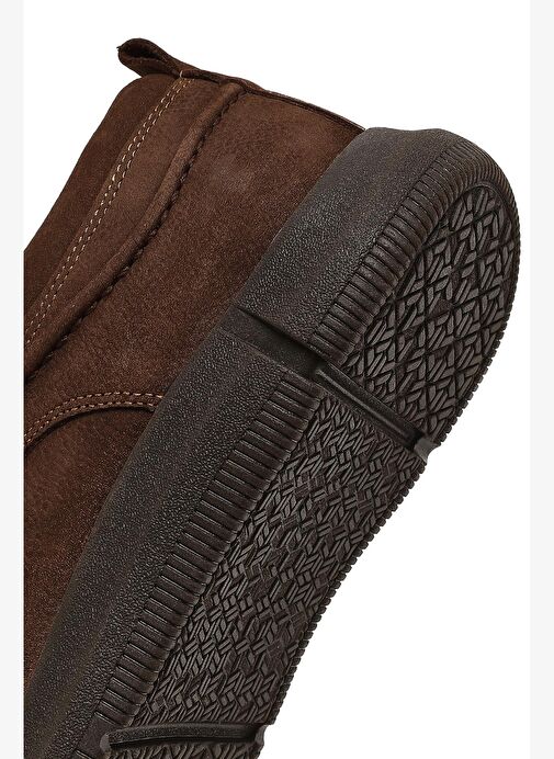 Erkek Kahverengi Bağcıklı Nubuk Deri Casual Ayakkabı 25WFD7101V3 - Görsel 9