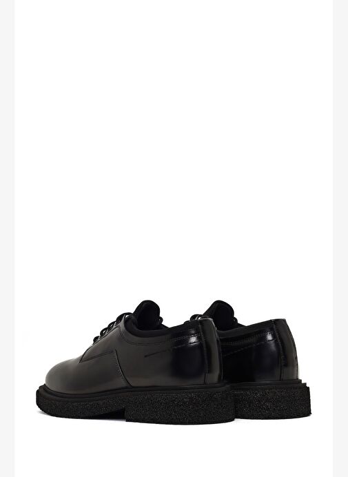 Erkek Siyah Bağcıklı Deri Casual Ayakkabı 25WFD720122 - Görsel 6