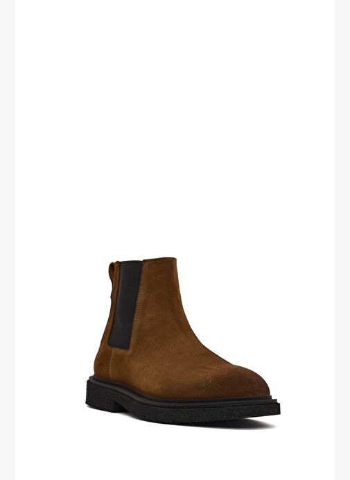 Erkek Kahverengi Fermuarlı Süet Deri Bot 25WFD720210 - Görsel 8