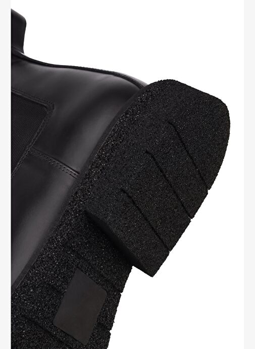 Erkek Siyah Fermuarlı Deri Bot 25WFD720218 - Görsel 9