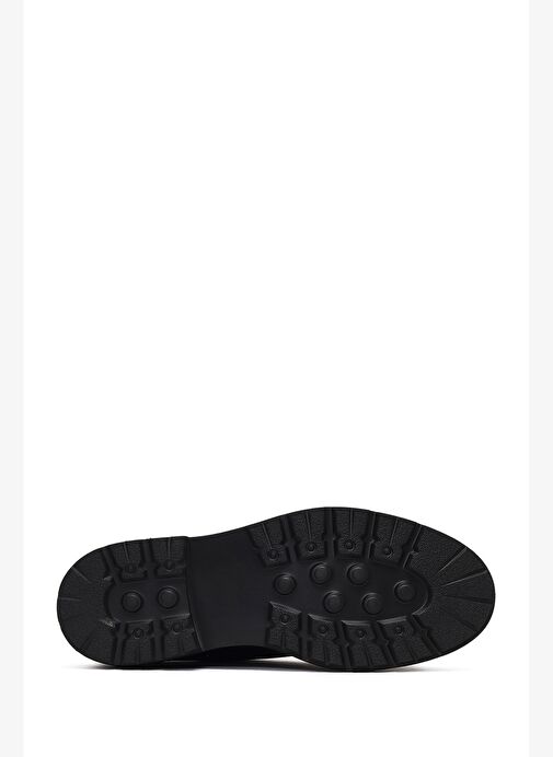 Erkek Siyah Bağcıklı Deri Casual Ayakkabı 25WFD7220FT - Görsel 5