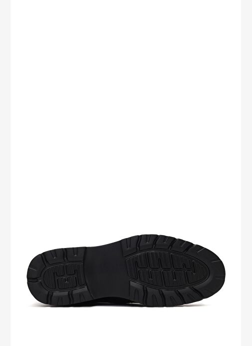 Erkek Siyah Bağcıklı Deri Casual Ayakkabı 25WFD722114 - Görsel 5