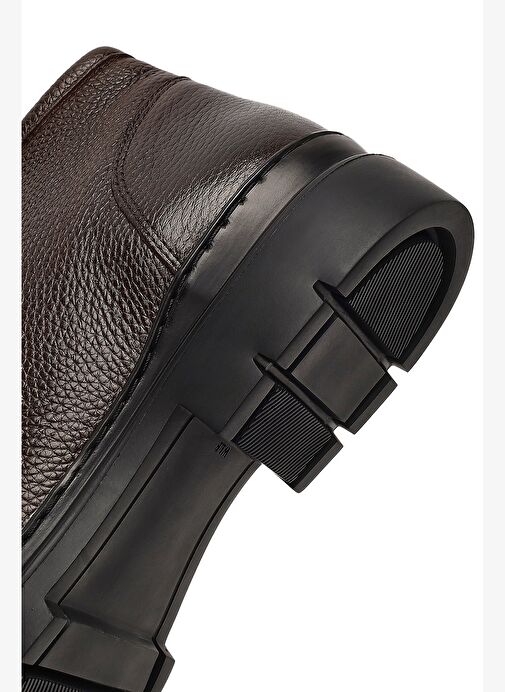 Erkek Kahverengi Bağcıklı Deri Casual Bot 25WFD7222FT - Görsel 9