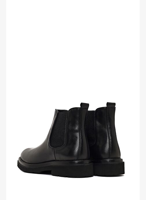 Erkek Siyah Bağcıklı Deri Chelsea Bot 25WFD722418 - Görsel 7