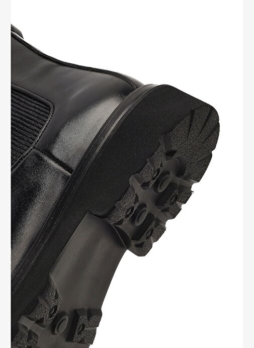 Erkek Siyah Bağcıklı Deri Chelsea Bot 25WFD722418 - Görsel 9