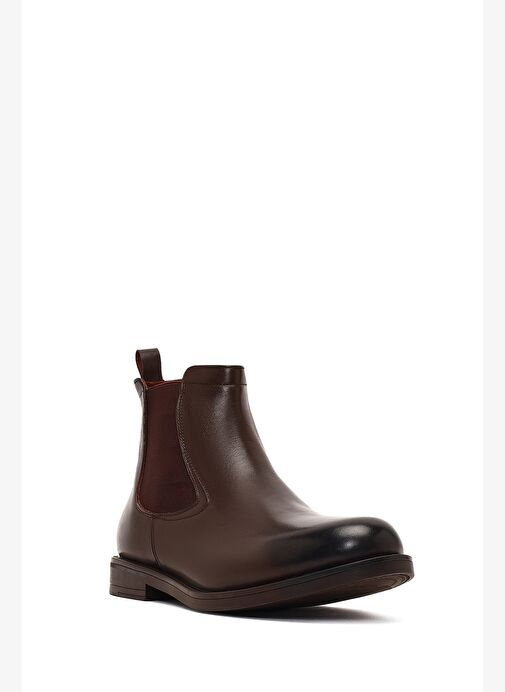 Erkek Kahverengi Deri Chelsea Bot 25WFD724218 - Görsel 8