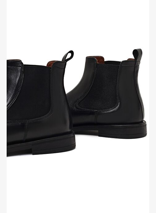 Erkek Siyah Deri Chelsea Bot 25WFD724218 - Görsel 9