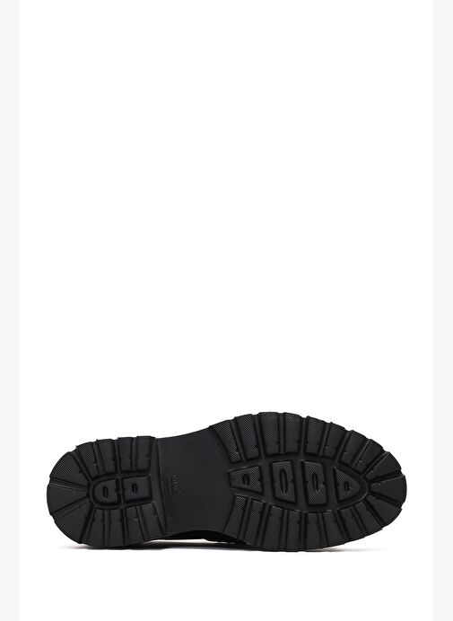 Erkek Siyah Tokalı Kalın Tabanlı Deri Loafer 25WFD740018 - Görsel 5