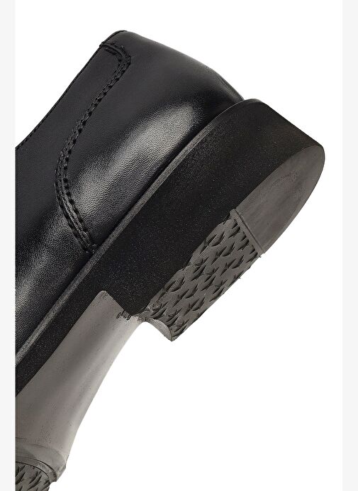 Erkek Siyah Bağcıklı Deri Casual Ayakkabı 25WFD740318 - Görsel 9