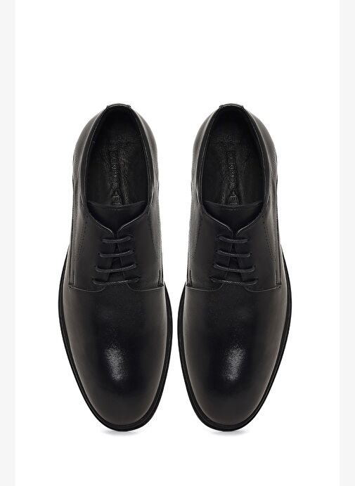 Erkek Siyah Bağcıklı Deri Casual Ayakkabı 25WFD750218 - Görsel 8