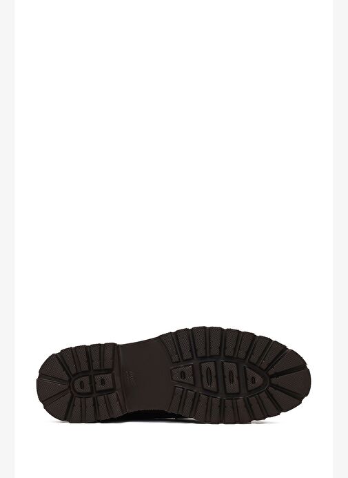 Erkek Kahverengi Bağcıklı Kalın Tabanlı Deri Casual Ayakkabı 25WFD750614 - Görsel 5