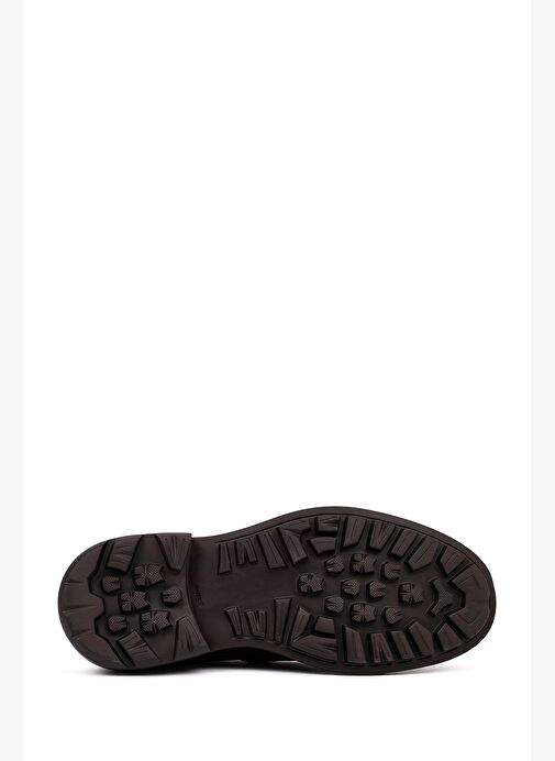 Erkek Kahverengi Kalın Tabanlı Deri Loafer 25WFD7507FT - Görsel 5