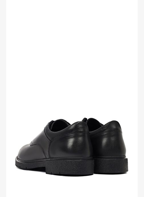 Erkek Siyah Bağcıklı Deri Casual Ayakkabı 25WFD751318 - Görsel 6