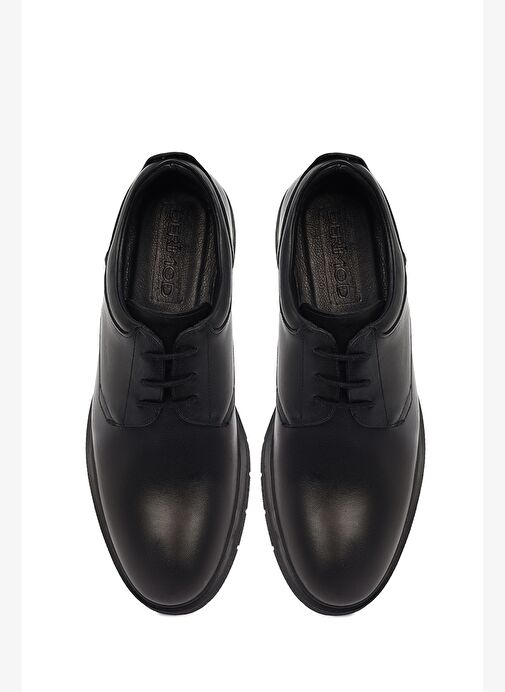 Erkek Siyah Bağcıklı Deri Casual Ayakkabı 25WFD751318 - Görsel 8