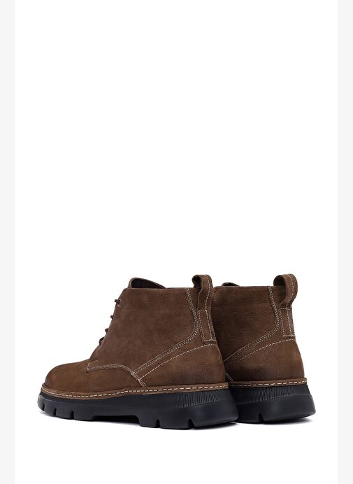 Erkek Kahverengi Bağcıklı Nubuk Deri Casual Bot 25WFD7515V3 - Görsel 7
