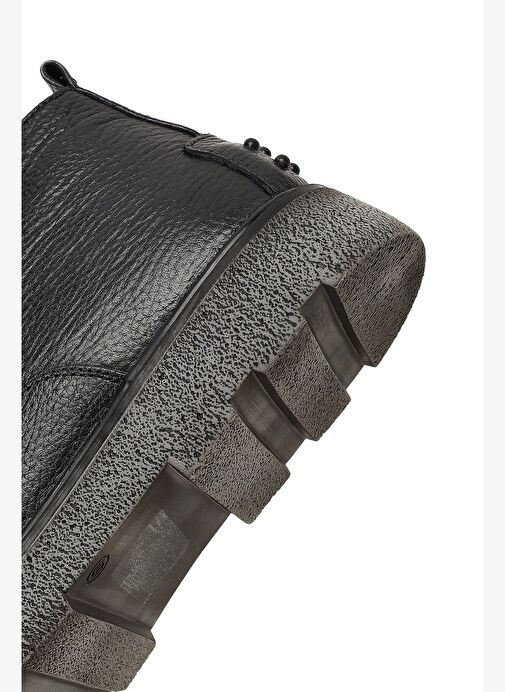 Erkek Siyah Bağcıklı Deri Casual Bot 25WFD7516FT - Görsel 9