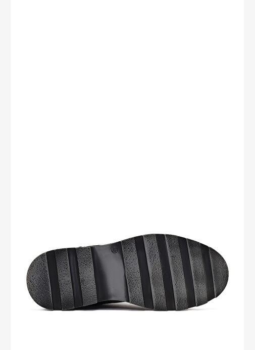 Erkek Siyah Fermuarlı Kalın Tabanlı Deri Bot 25WFD7517FT - Görsel 6