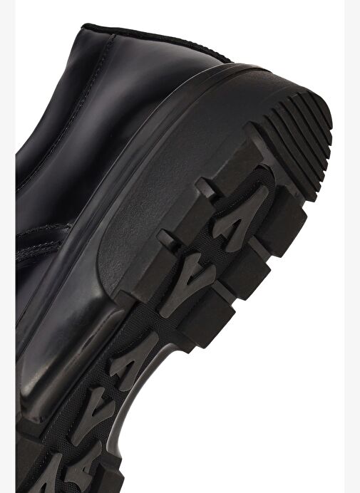 Erkek Siyah Bağcıklı Deri Casual Ayakkabı 25WFD751822 - Görsel 9