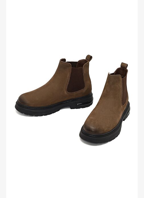 Erkek Taba Nubuk Deri Chelsea Bot 25WFD7603V3 - Görsel 4