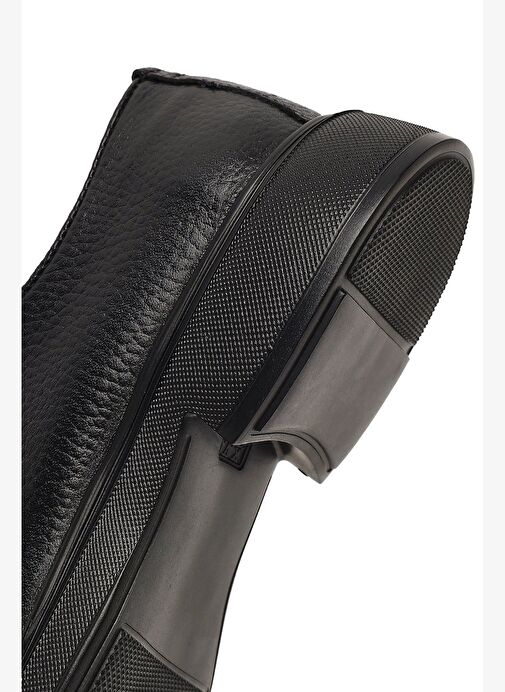 Erkek Siyah Bağcıklı Deri Casual Ayakkabı 25WFD7604FT - Görsel 9