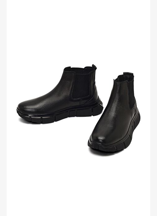 Derimod Derimod Erkek Siyah Kalın Tabanlı Deri Chelsea Bot 25WFD7610FT Boyner'de! Siyah - 4. görsel