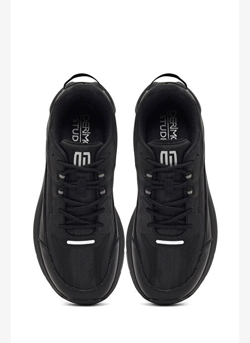Derimod Studio Erkek Siyah Bağcıklı Kalın Tabanlı Sneaker 25WFD780014 - Görsel 8