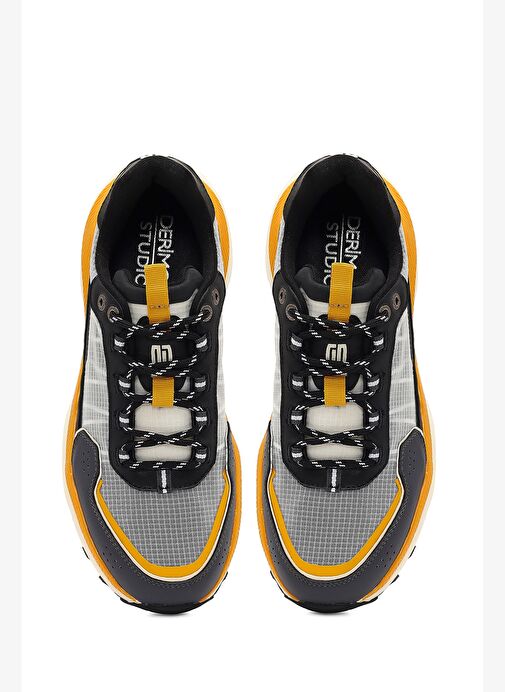 Derimod Studio Erkek Siyah Bağcıklı Kalın Tabanlı Sneaker 25WFD780114 - Görsel 8