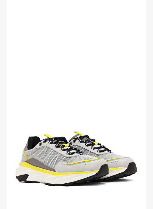 Derimod Studio Erkek Gri Bağcıklı Kalın Tabanlı Sneaker 25WFD780114 - Görsel 4