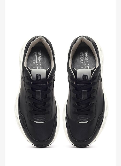 Derimod Studio Erkek Siyah Bağcıklı Kalın Tabanlı Sneaker 25WFD780210 - Görsel 8
