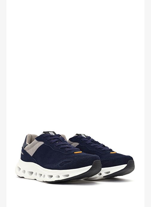 Derimod Studio Erkek Lacivert Bağcıklı Kalın Tabanlı Sneaker 25WFD780210 - Görsel 4