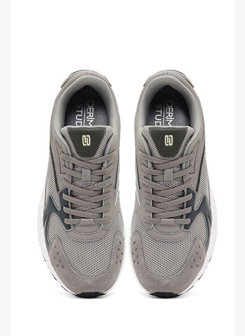 Derimod Studio Erkek Gri Bağcıklı Kalın Tabanlı Sneaker 25WFD780314 - Görsel 8