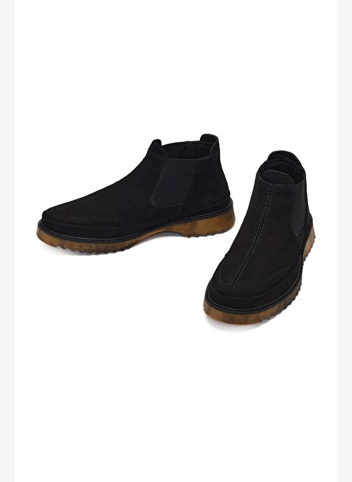 Erkek Siyah Nubuk Deri Chelsea Bot 25WFD8001V3 - Görsel 4