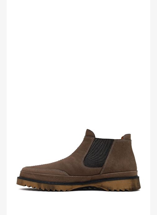 Erkek Vizon Nubuk Deri Chelsea Bot 25WFD8001V3 - Görsel 3