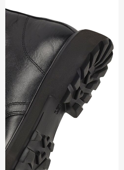 Erkek Siyah Bağcıklı Fermuarlı Deri Casual Bot 25WFD8201FT - Görsel 9