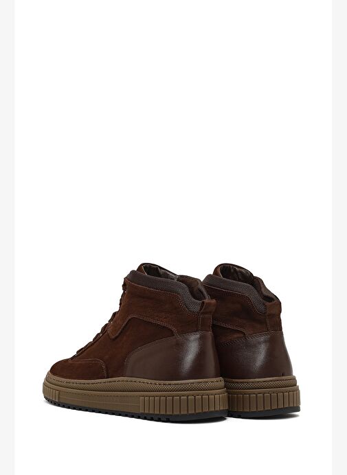 Erkek Kahverengi Bağcıklı Nubuk Deri Spor Bot 25WFD8300V3 - Görsel 7