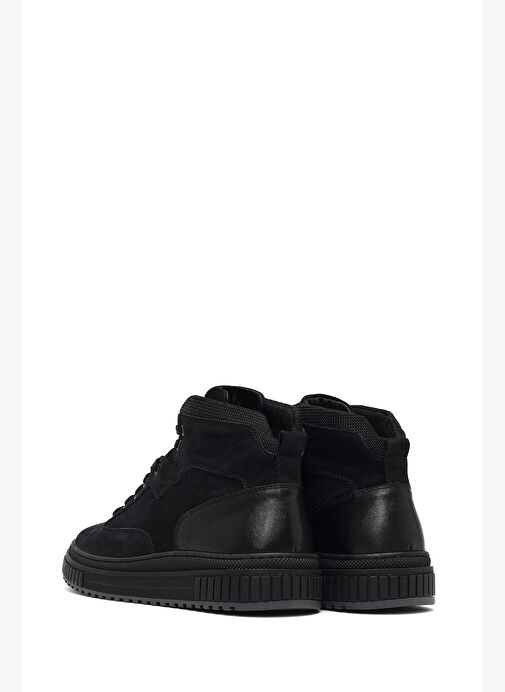 Erkek Siyah Bağcıklı Nubuk Deri Spor Bot 25WFD8300V3 - Görsel 7