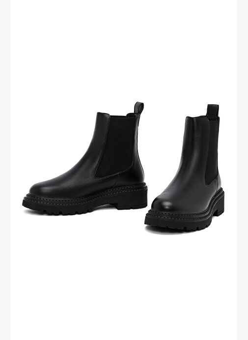 Kadın Siyah Kalın Tabanlı Chelsea Bot 25WFE251118 - Görsel 4