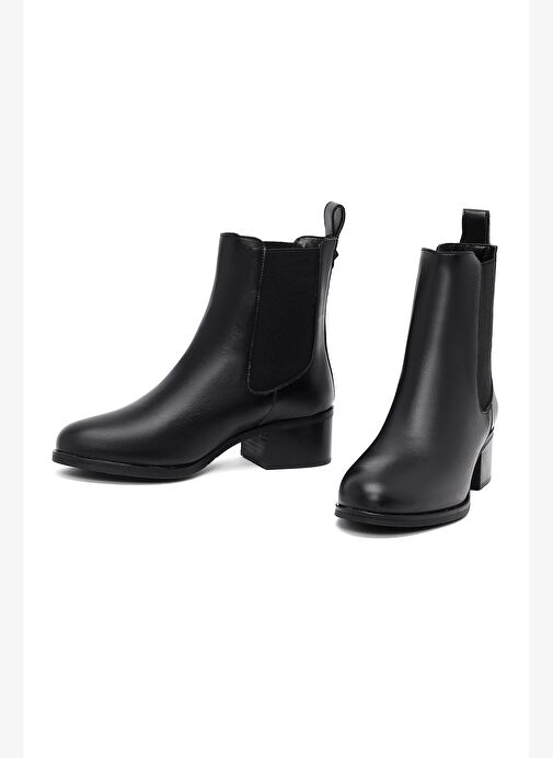 Kadın Siyah Kalın Topuklu Chelsea Bot 25WFE251318 - Görsel 4