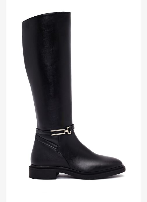 Kadın Siyah Fermuarlı Çizme 25WFE251718 - Görsel 2