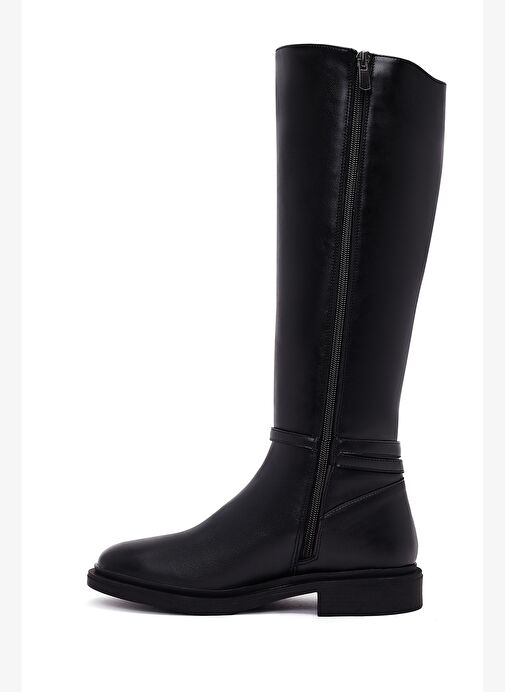 Kadın Siyah Fermuarlı Çizme 25WFE251718 - Görsel 5