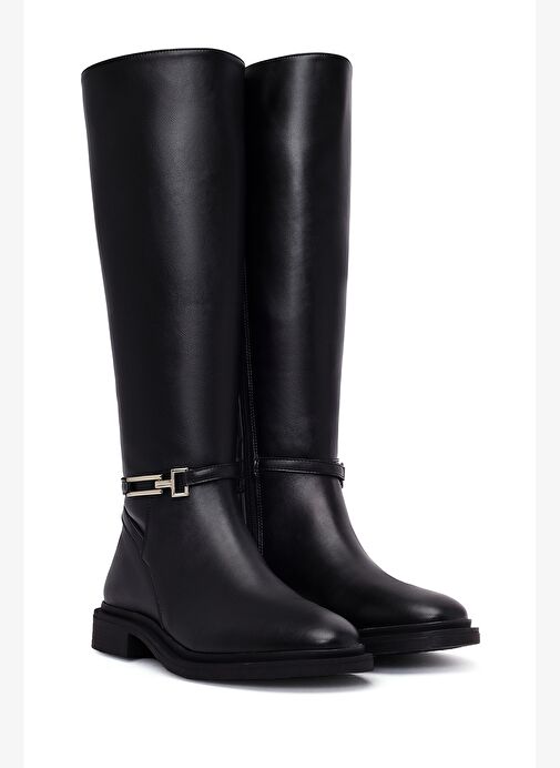 Kadın Siyah Fermuarlı Çizme 25WFE251718 - Görsel 6