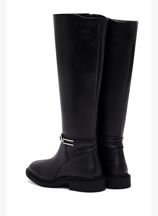 Kadın Siyah Fermuarlı Çizme 25WFE251718 - Görsel 8