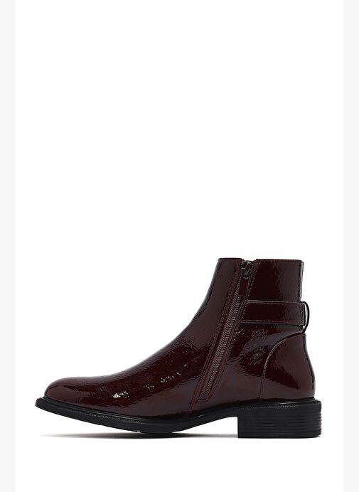 Kadın Bordo Fermuarlı Rugan Bot 25WFE400316 - Görsel 3