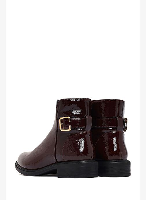 Kadın Bordo Fermuarlı Rugan Bot 25WFE400316 - Görsel 7