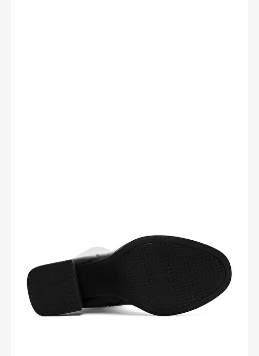 Kadın Siyah Fermuarlı Kalın Topuklu Çizme 25WFE401318 - Görsel 7