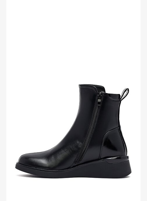 Kadın Siyah Fermuarlı Dolgu Topuklu Bot 25WFE401714 - Görsel 3