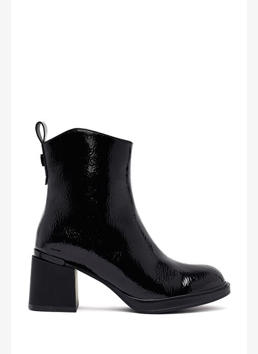 Kadın Siyah Fermuarlı Kalın Topuklu Bot 25WFE401816 - Görsel 2